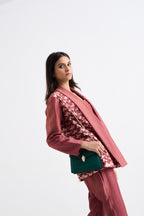 Coral Star Embroidered Coordset