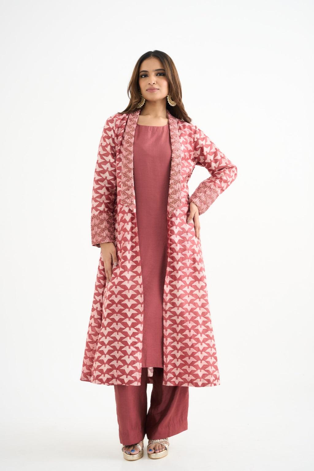 Coral Star Embroidered Suit