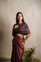 Coral Zig Zag Embroidered Coordset