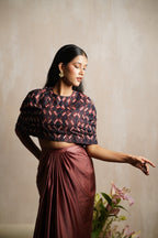 Coral Zig Zag Embroidered Coordset