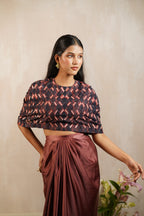 Coral Zig Zag Embroidered Coordset