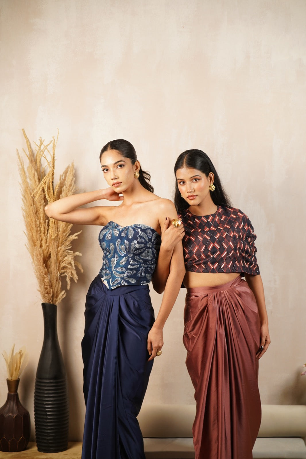 Indigo Embroidered Corset