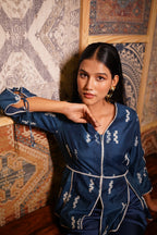 Indigo Madder Embroidered Coordset