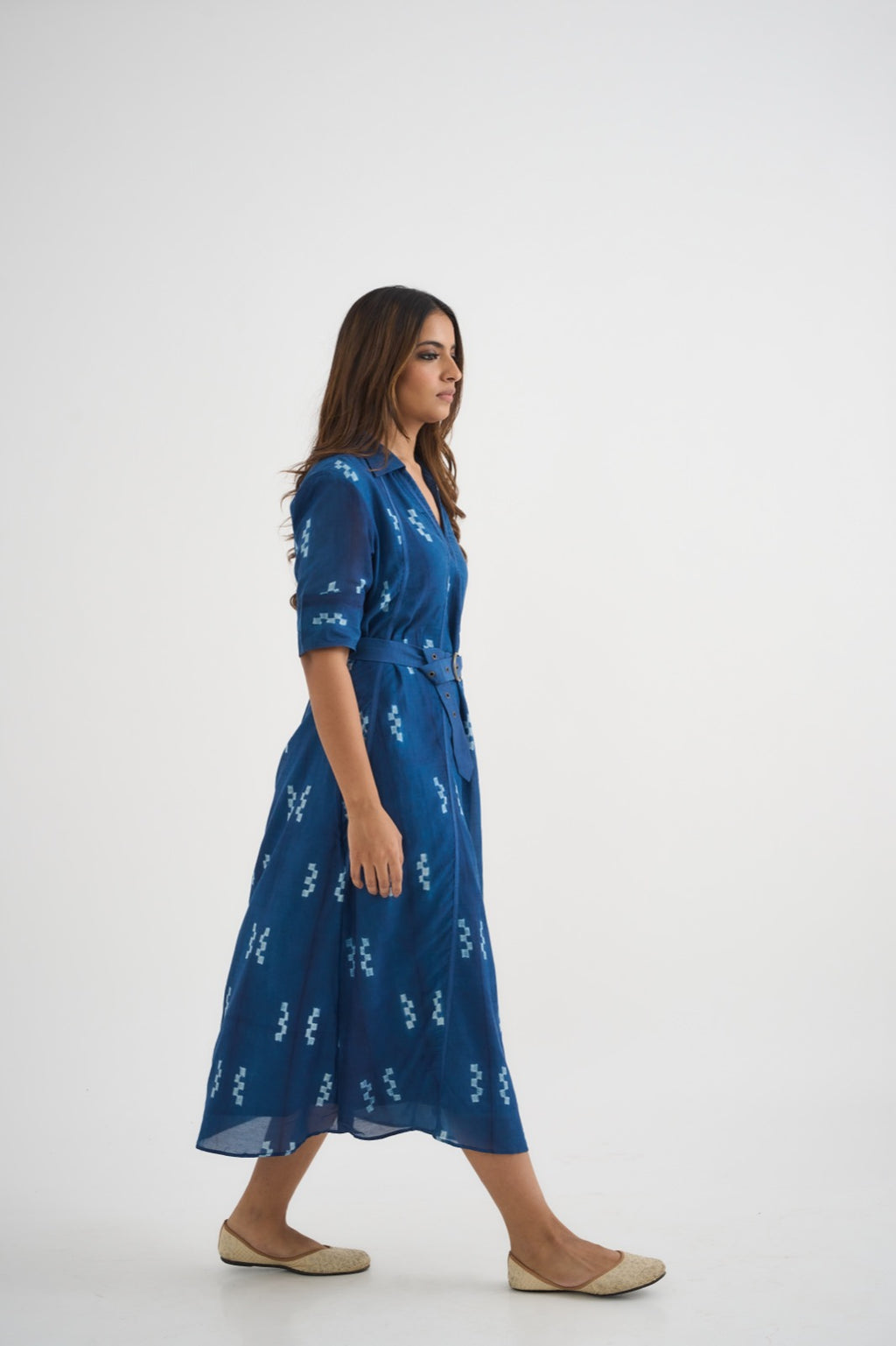 Indigo Madder Striped Dress