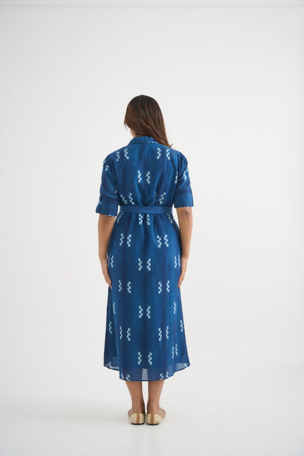 Indigo Madder Striped Dress