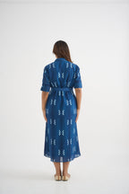 Indigo Madder Striped Dress