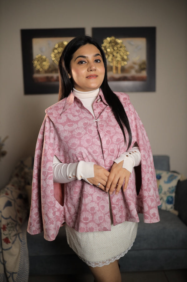 Pink Floral Cape