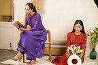 Purple Embroidery Suit with Dupatta